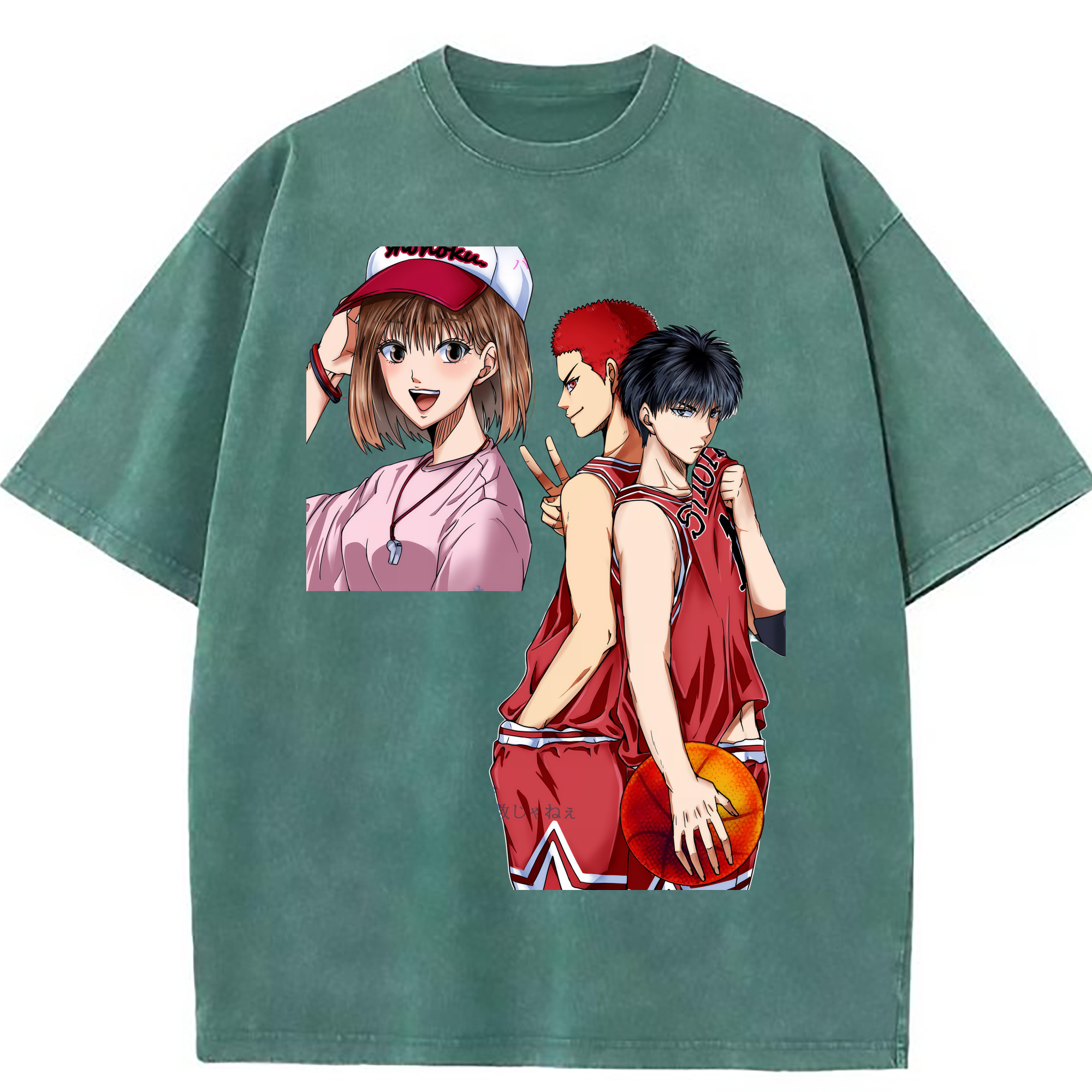 （画像用） SLAM DUNK／スラムダンク 綿100% ヴィンテージ風 半袖Tシャツ（フロントプリント）